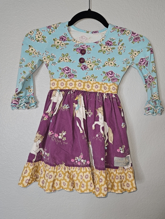 Eleanor Rose Other - Eleanor Rose Dress Rhonda Style Girls 4-5 Unicorn Floral Print